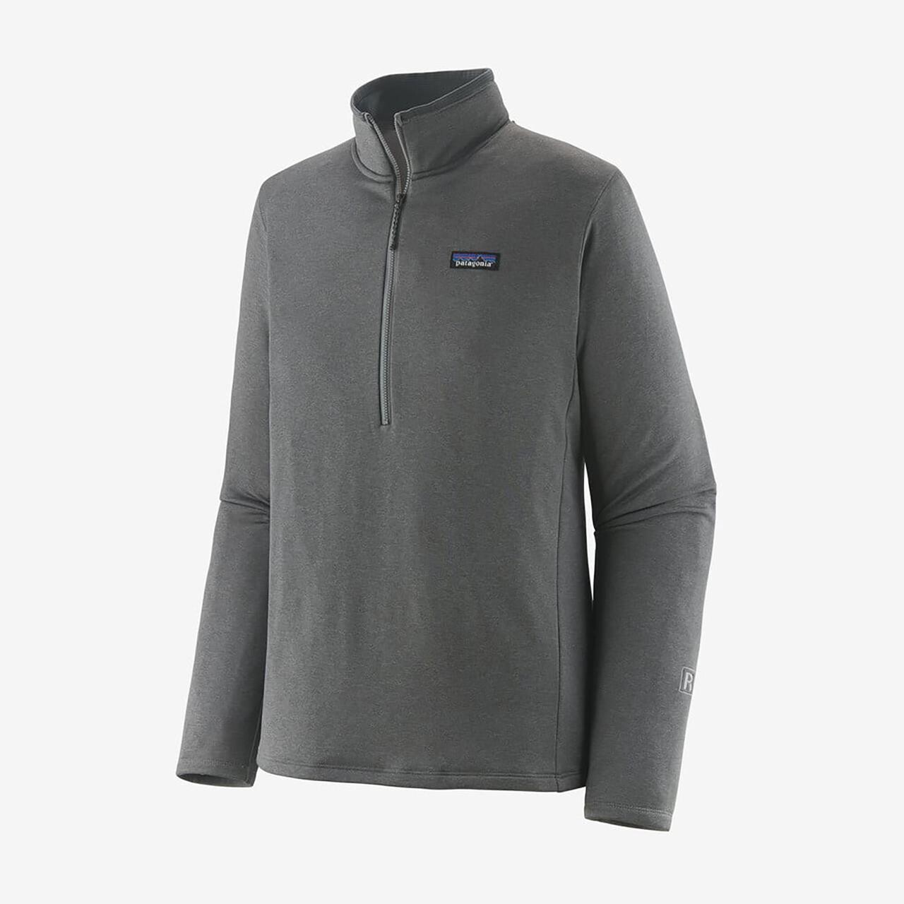 9: Patagonia Mens R1 Daily Zip Neck  (Grå (NOBLE GREY/SALT GREY X-DYE) Small)