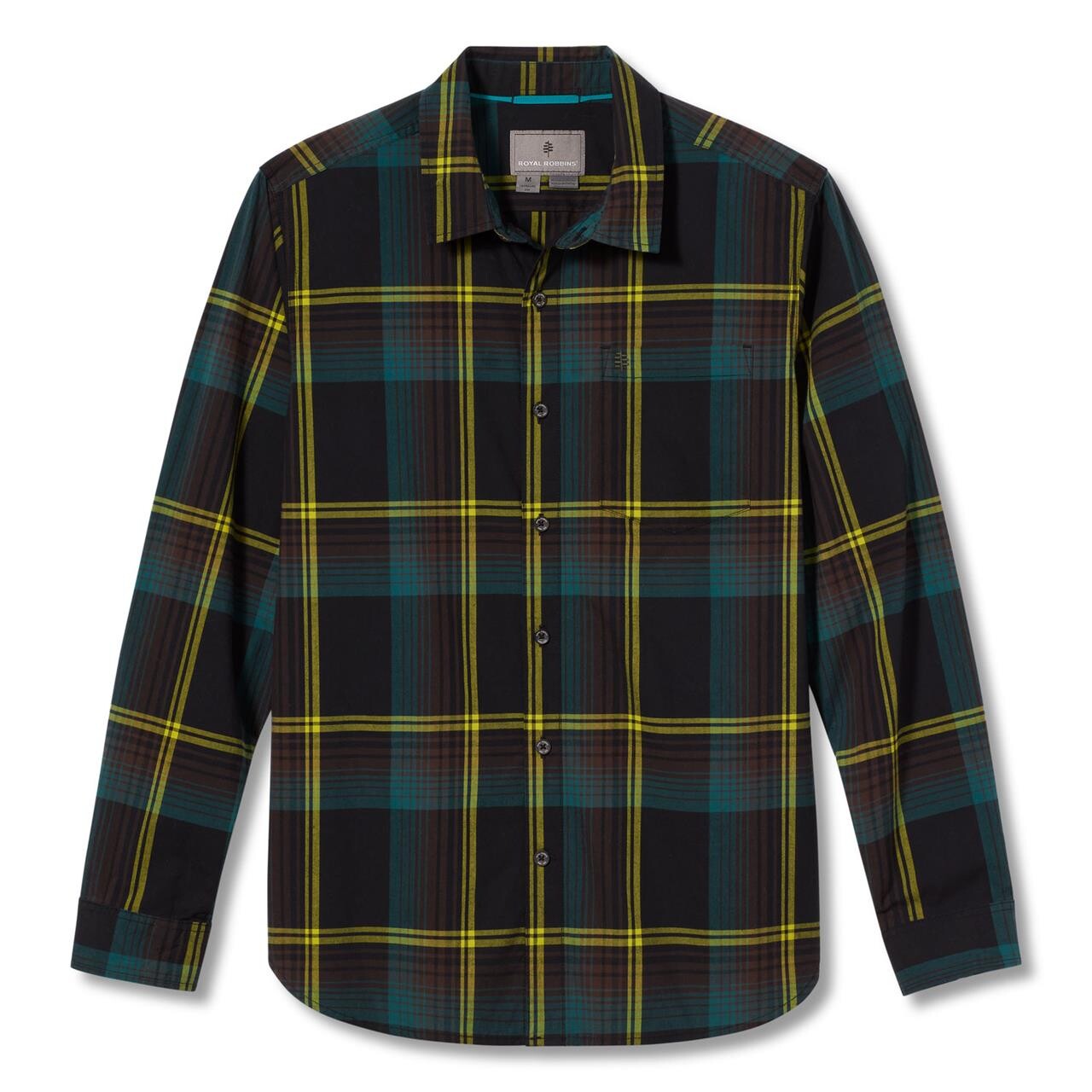 Se Royal Robbins Mens Trouvaille Organic Cotton Plaid L/S (Sort (JET BLACK KRUSE PLD) Small) hos Friluftsland.dk