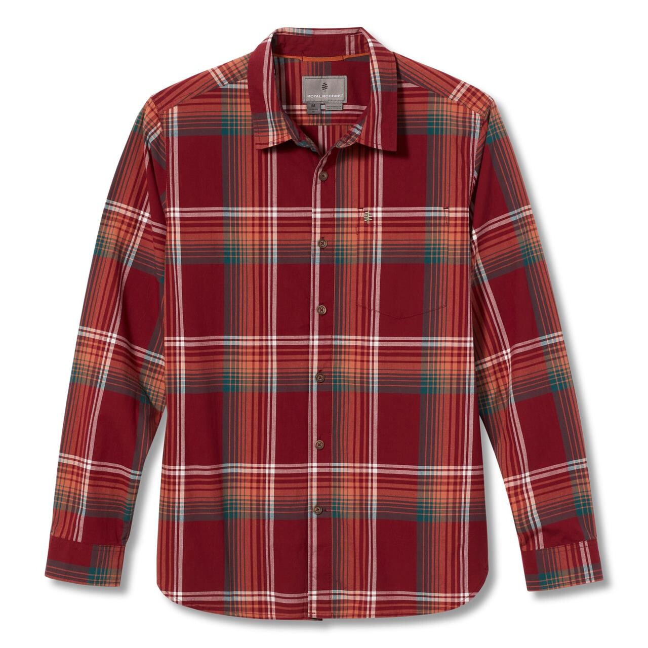 Se Royal Robbins Mens Trouvaille Organic Cotton Plaid L/S (Rød (SYRAH KRUSE PLD) Medium) hos Friluftsland.dk