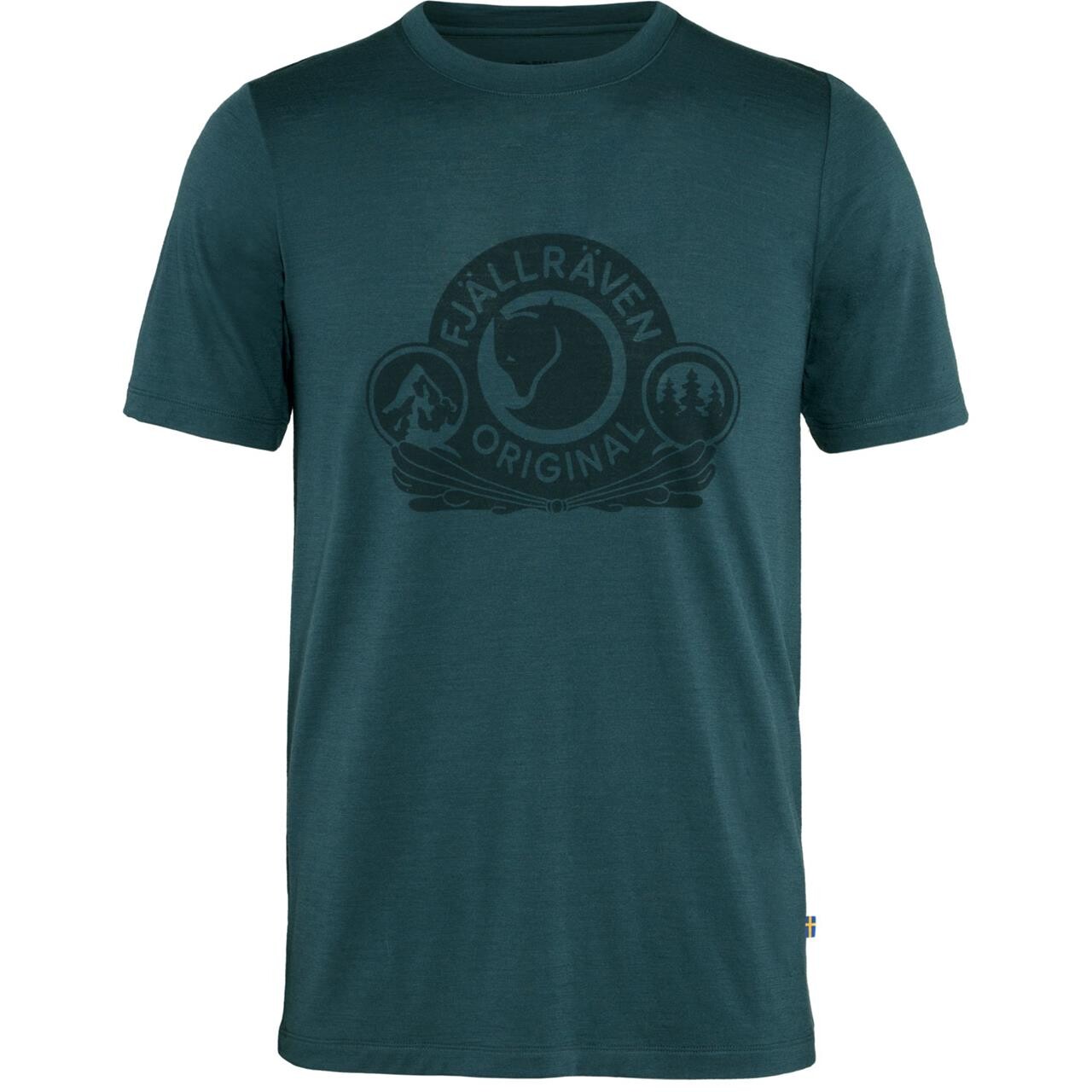 Fjällräven Mens Abisko Wool Classic S/S  (Blå (DARK NAVY/555) X-large)