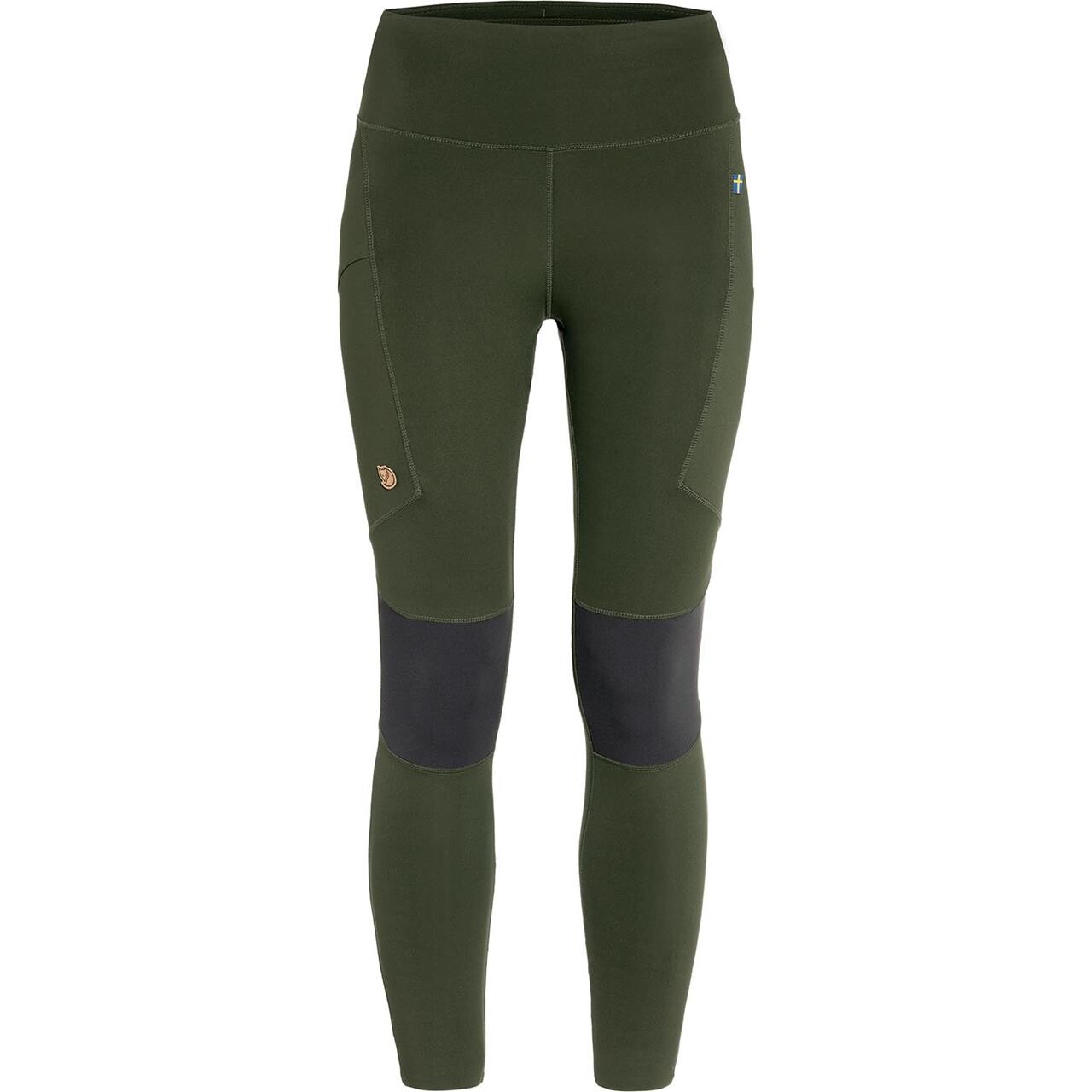 Fjällräven Womens Abisko Trekking Tights Pro  (Grøn (DEEP FOREST-IRON GREY/662-048) Large)
