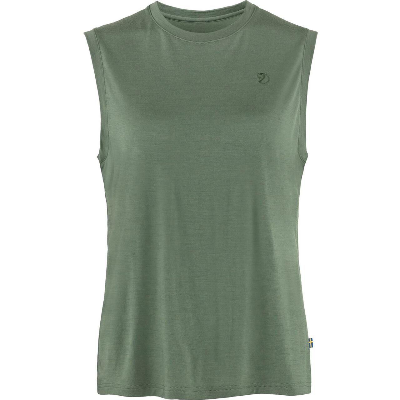Fjällräven Womens Abisko Wool Tank Top  (Grøn (PATINA GREEN/614) XX-small)