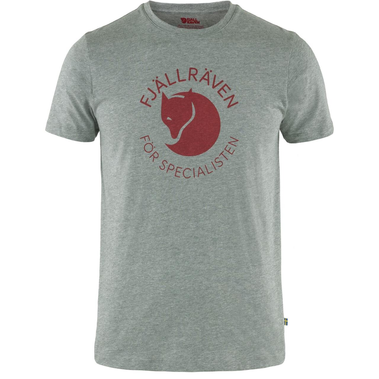 Fjällräven Mens Fjällräven Fox T-shirt  (Grå (GREY MELANGE/051) Large)