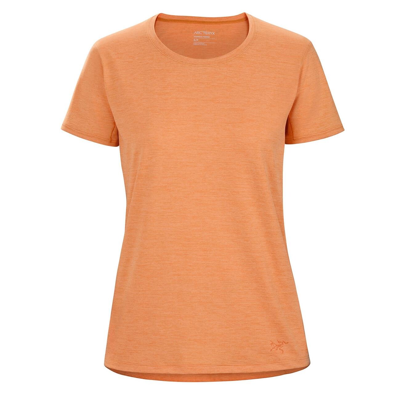  Arcteryx Womens Taema Crew S/S  (ORANGE (HORIZON HEATHER) Large)