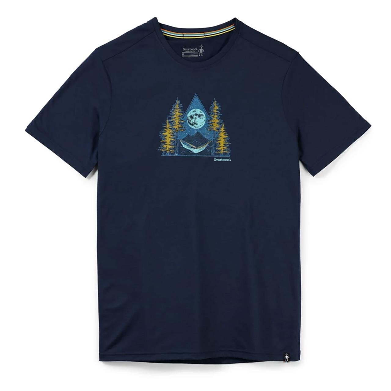  Smartwool Men&#39;s Merino Sport 150 Midnight Snooze Tee Slim Fit (BLUE (DEEP NAVY) Small)