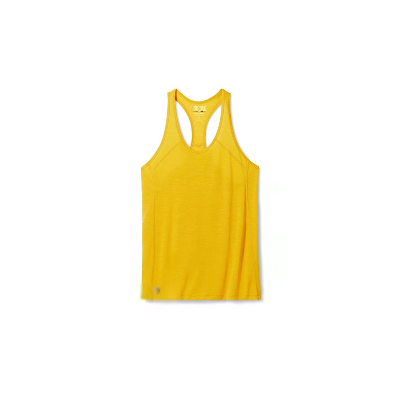 Se Smartwool Womens Merino Sport 120 Racerback Tank (Gul (HONEY GOLD) Large) hos Friluftsland.dk