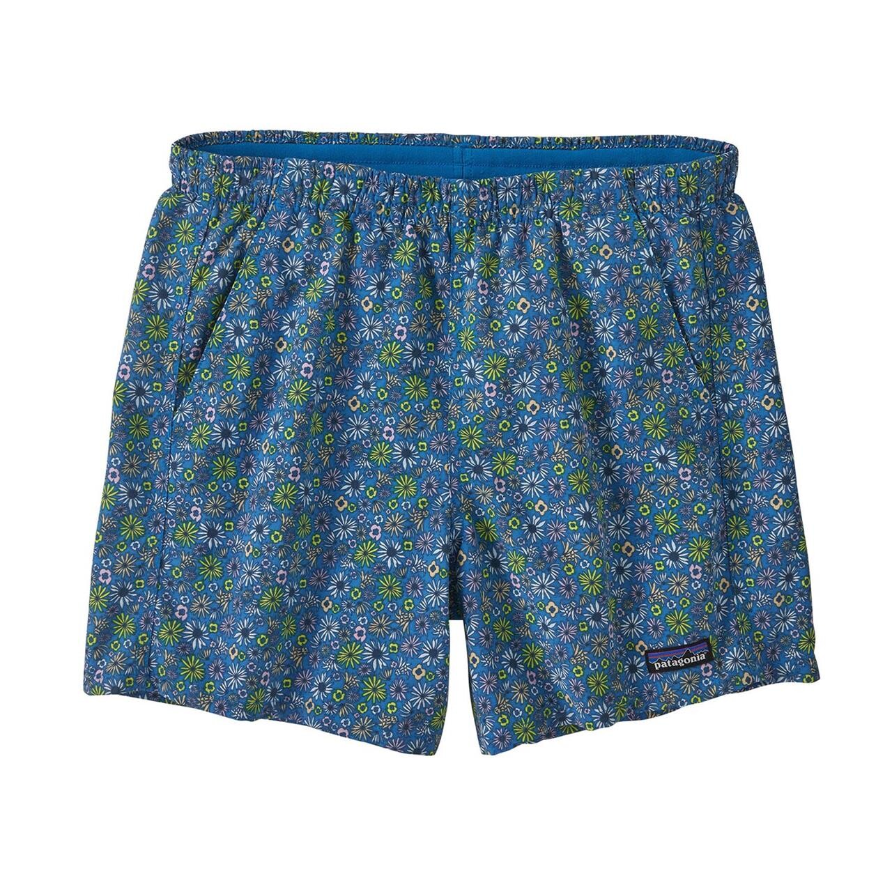 Patagonia Womens Baggies Shorts &quot; Blå Floral Fun: Vessel Blue