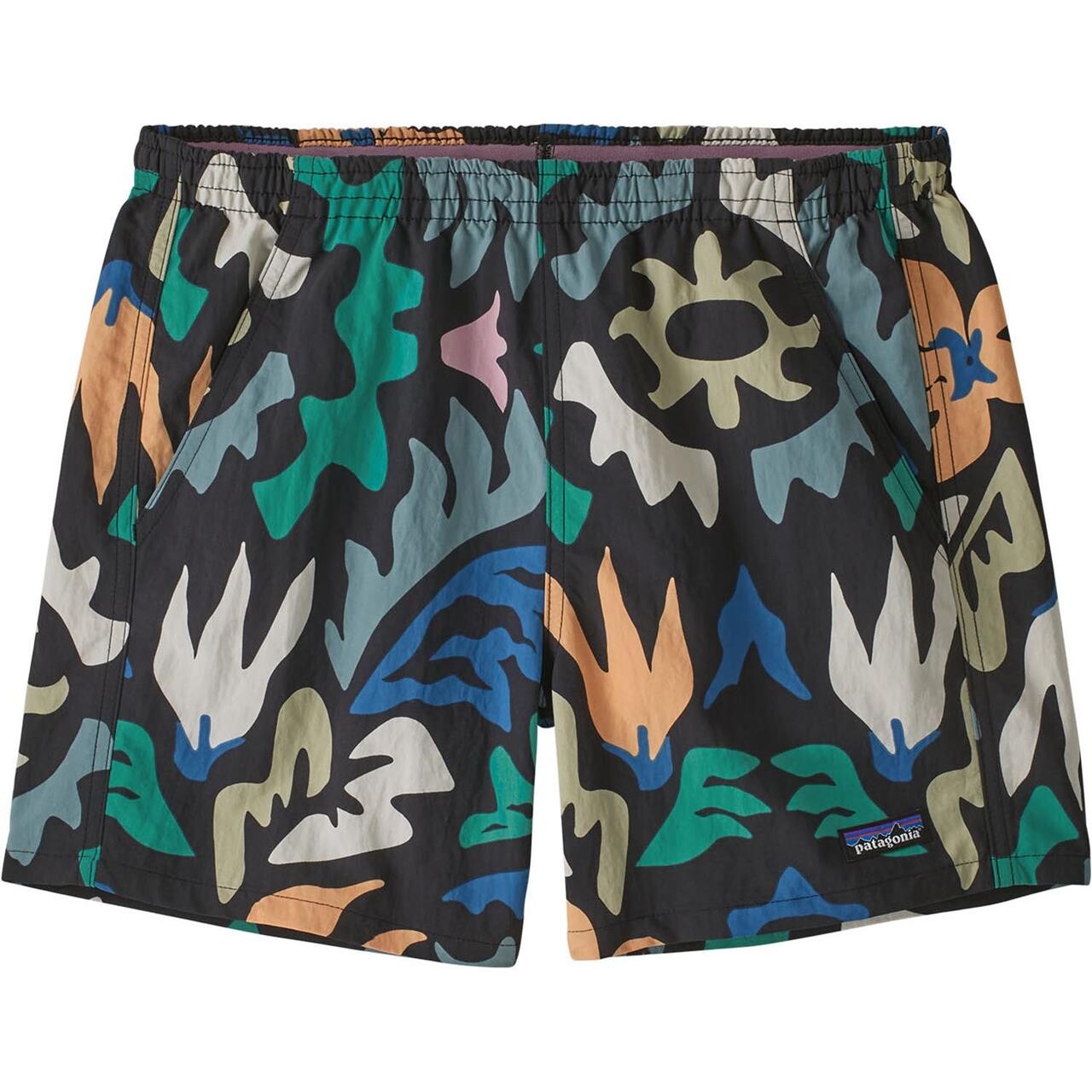 Patagonia Womens Baggies Shorts - 5" (Sort (KALEIDO:BLACK) Small)