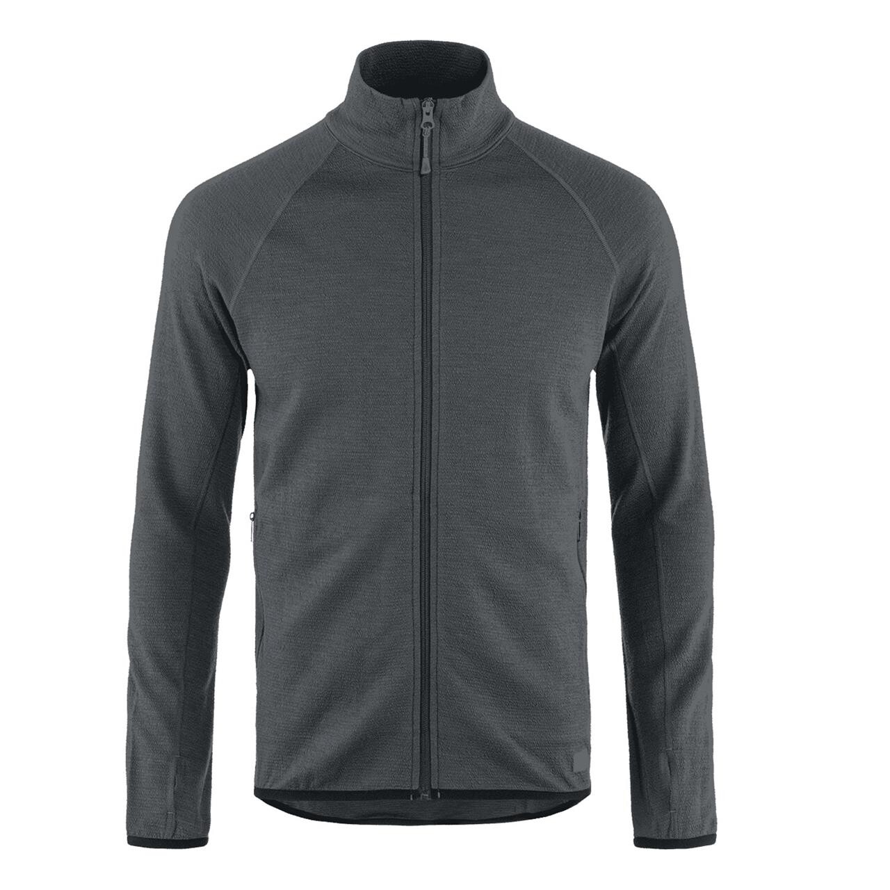 Se Tierra Mens Midlana 340 Merino Full Zip 2022 model (Grå (GRAPHITE) Small) hos Friluftsland.dk