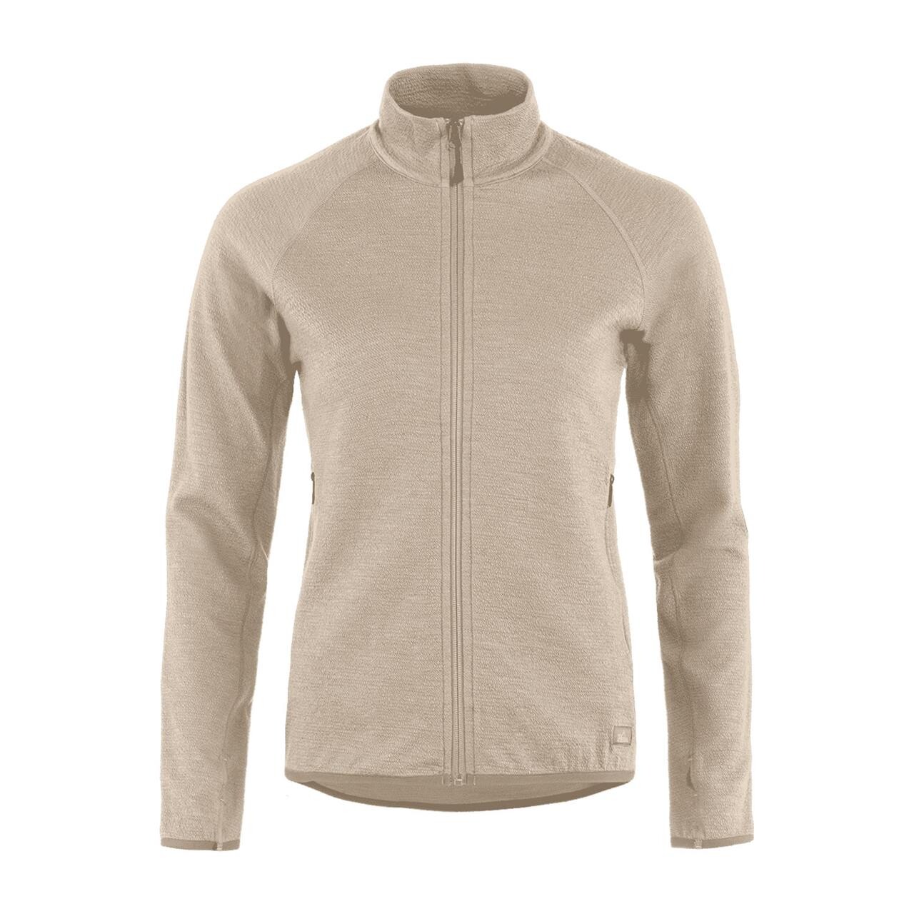 Billede af Tierra Womens Midlana 340 Merino Full Zip 2022 model (Beige (SAND) X-large)