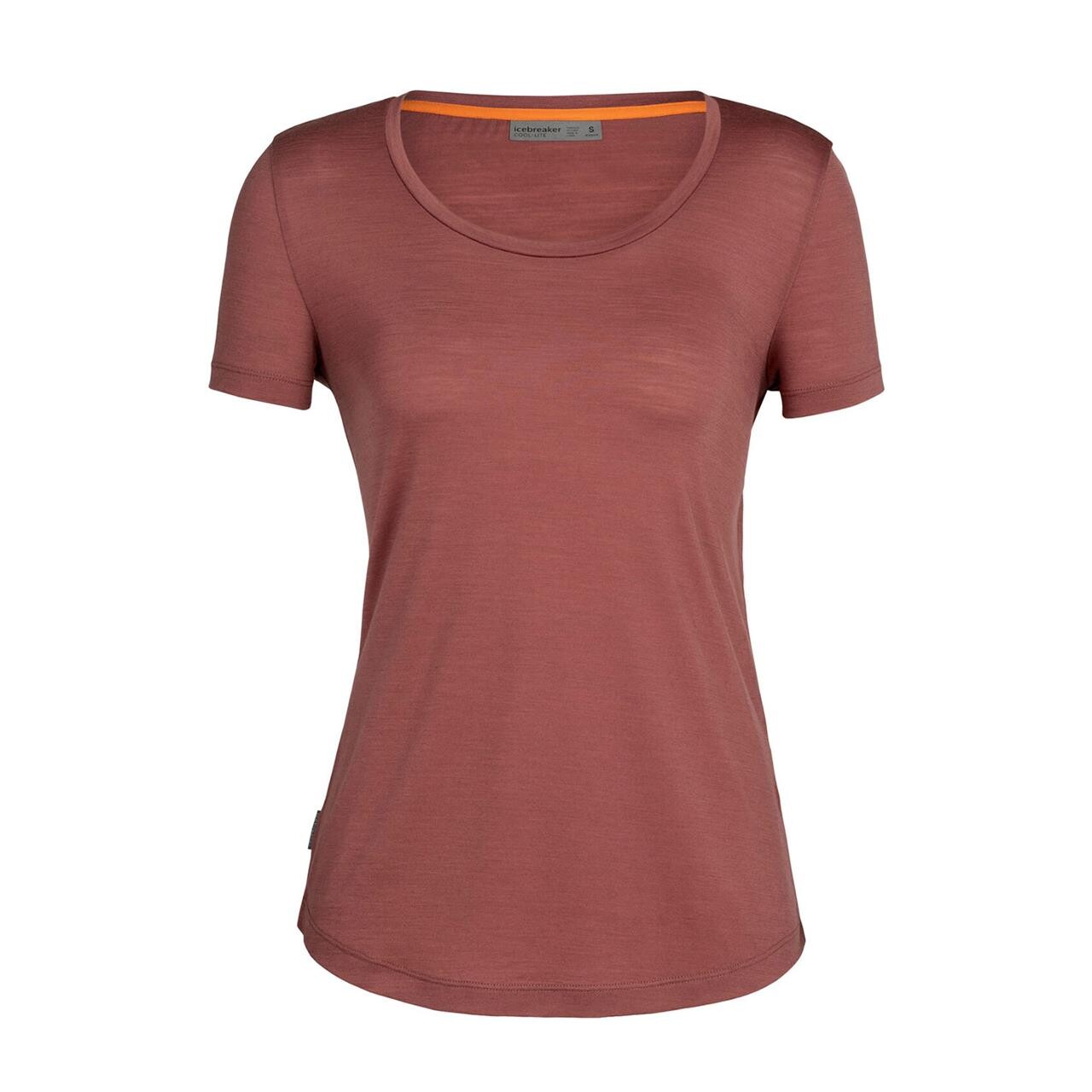  Icebreaker Womens Sphere II S/S Scoop Tee  (RED (GRAPE) Large)