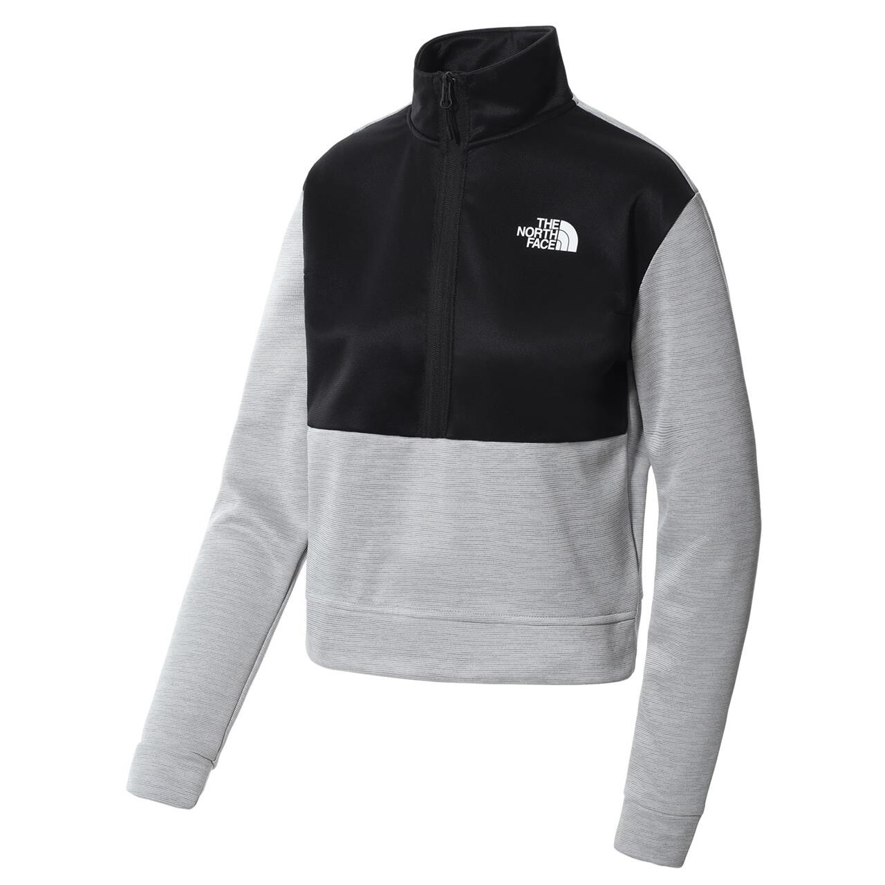 8: The North Face Womens MA 1/4 Zip Fleece  (Grå (TNF LIGHT GREY HTHR/TNF BLACK) Large)