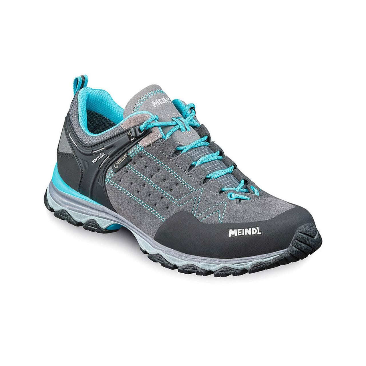 Se Meindl Womens Ontario Lady GTX 2022 model (Grå (GREY/AZURE) 39,5) hos Friluftsland.dk