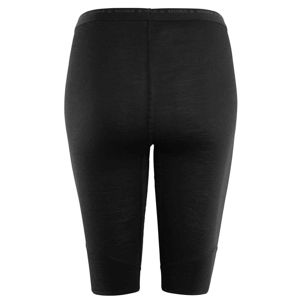 Aclima Womens Lightwool Long Shorts Sort Jet Black X Small