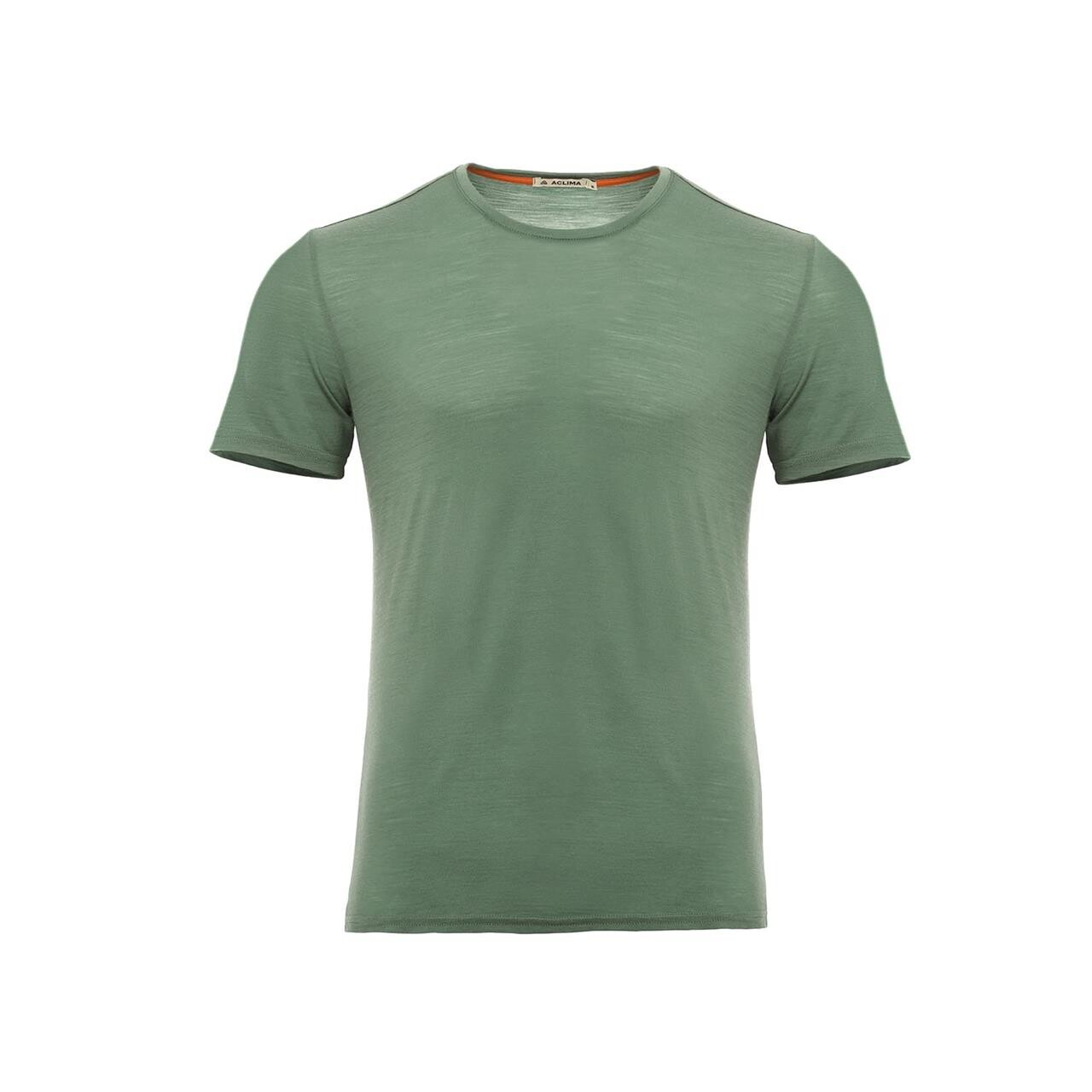 Aclima Mens Lightwool T Shirt Round Neck Grøn Dark Ivy