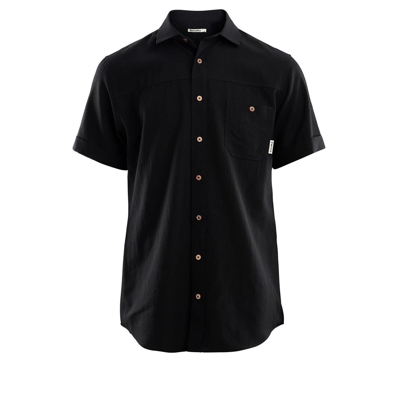Aclima Mens Leisurewool Short Sleeve Shirt (Sort (JET BLACK) Large)