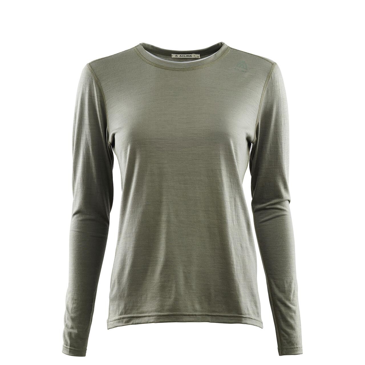 Se Aclima Lightwool Crew neck Woman, ranger green-XL - Aclima hos Friluftsland.dk