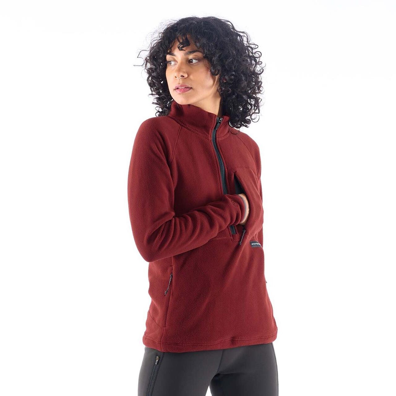 Billede af Artilect Womens Halfmoon Bio Pullover (Rød (FIRED BRICK) Large)