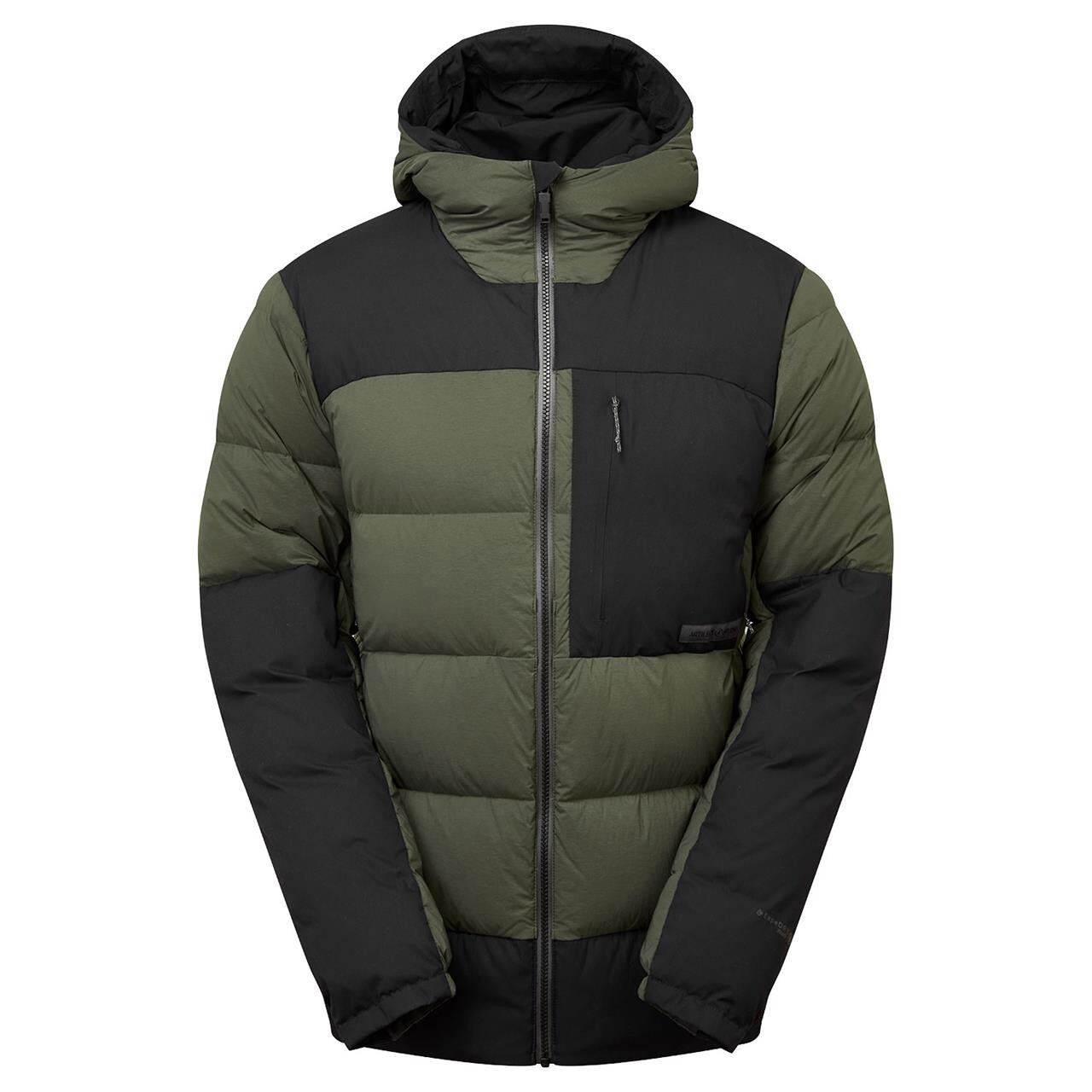 Se Artilect Mens Highaf Down Stretch Parka (Sort (FOSSIL/BLACK) Small) hos Friluftsland.dk