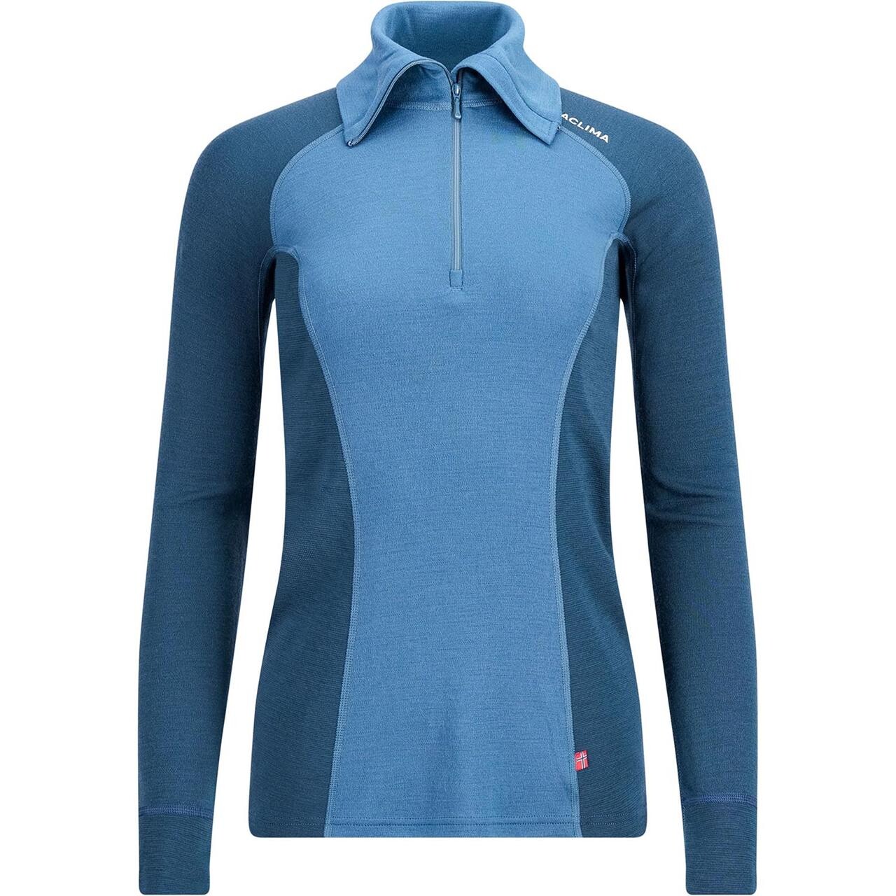 Aclima Womens WarmWool Polo (Blå (BLUE FUSION/MIDNIGHT NAVY) X-large)