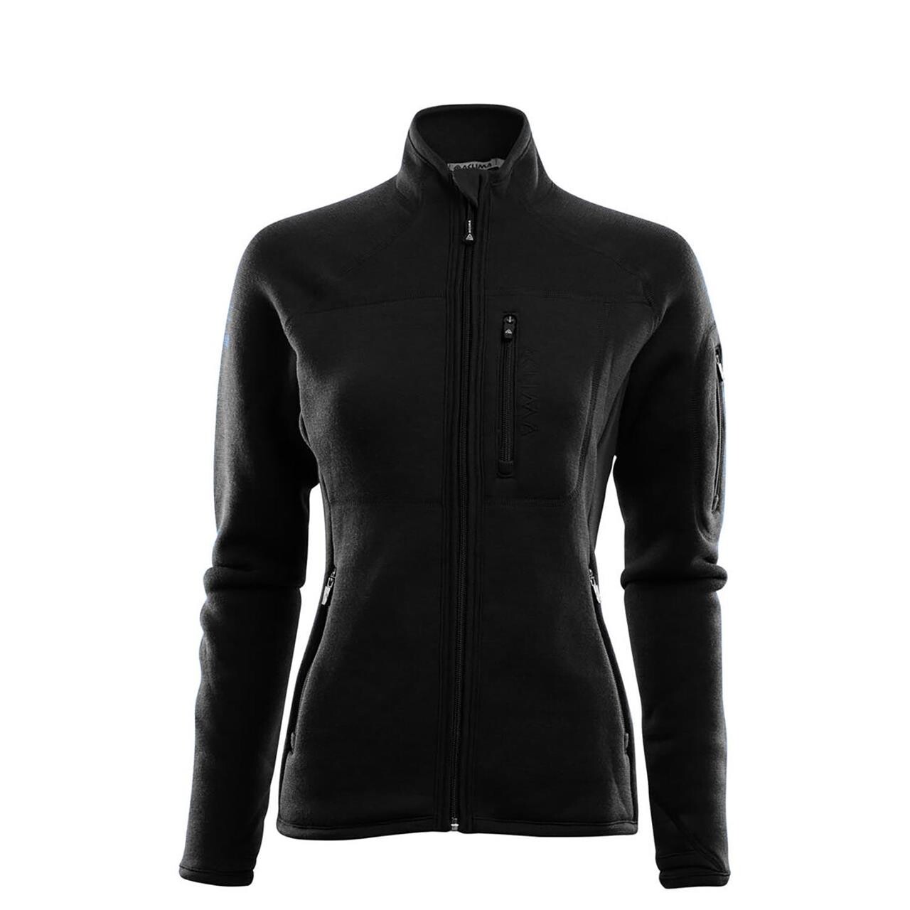 Aclima Womens Fleecewool Jacket Sort Jet Black Xx Large