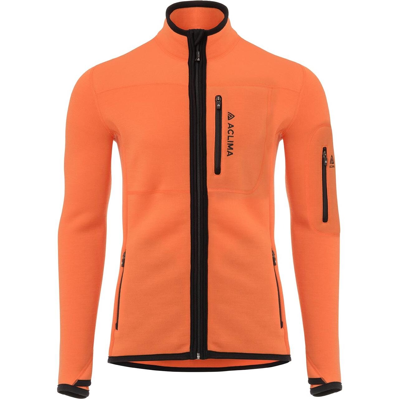 Aclima Mens Fleecewool Jacket Orange Orange Tiger Xx Large