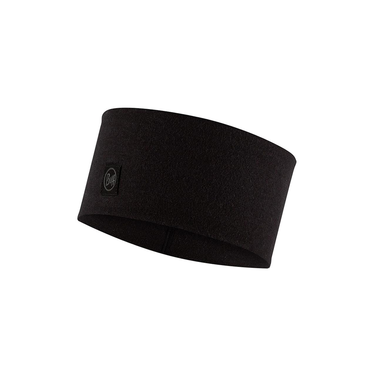 Se Buff Merino Wide Headband (Sort (SOLID BLACK) One size) hos Friluftsland.dk