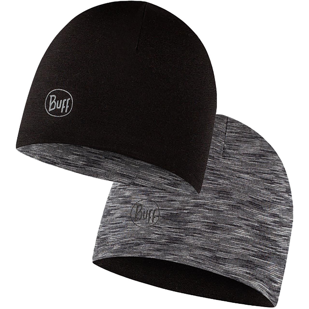 Buff Kids LW Merino Wool Reversible Beanie (Sort (BLACK/GREY) One size)