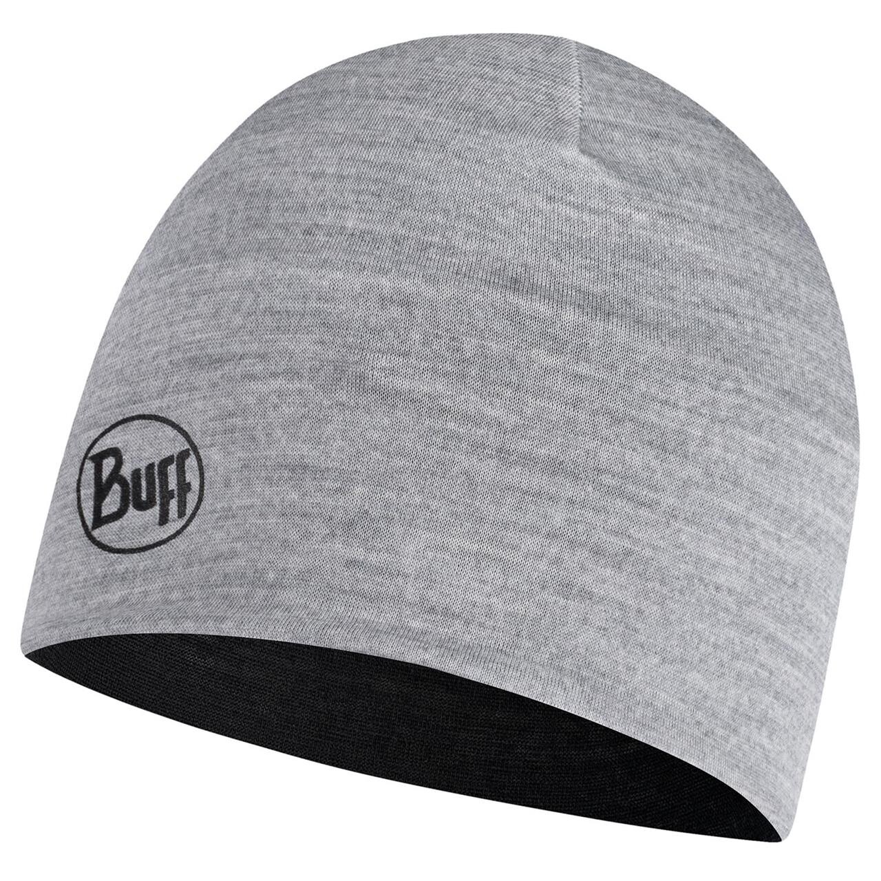 Buff Kids Merino Wool Reversible Beanie Sort Black Grey One Size
