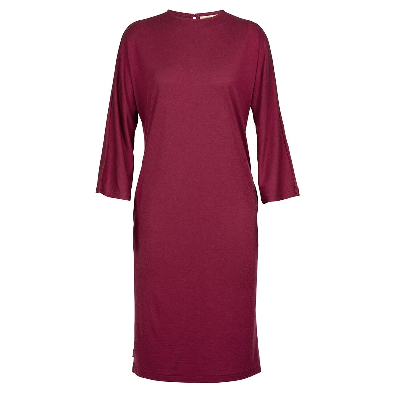 Billede af Icebreaker Womens Oasis L/S Dress (Rød (CHERRY) Small)