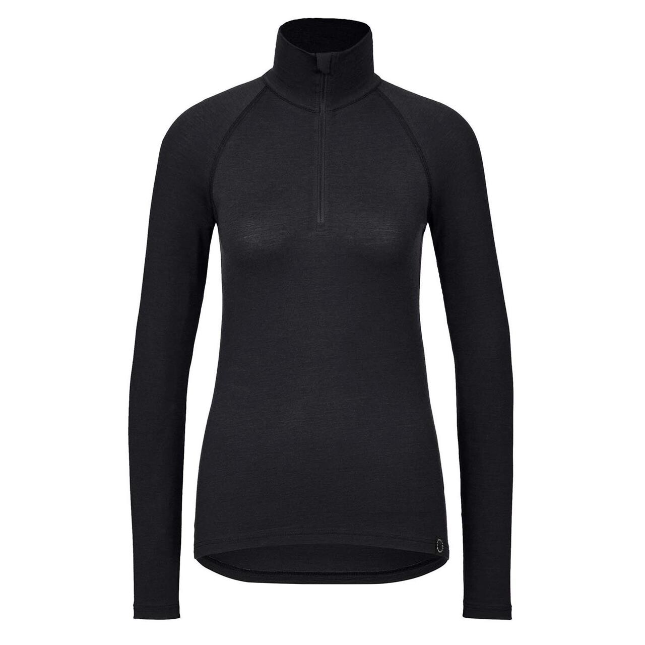 Se Frilufts Womens Ojobi Halfzip Longsleeve (Sort (CAVIAR) Medium) hos Friluftsland.dk