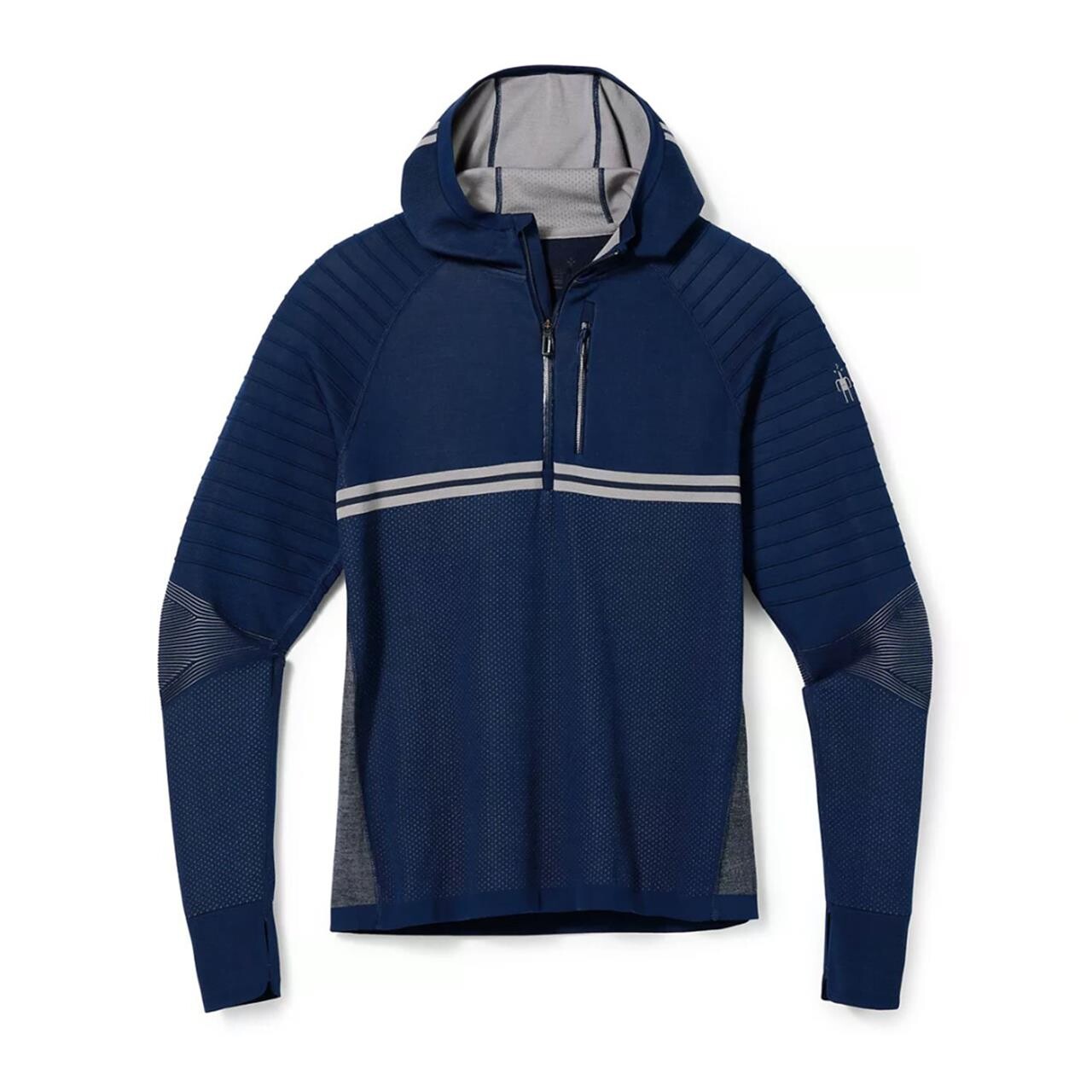 Se Smartwool Mens Intraknit Merino Tech 1/2 Zip Hoodie (Blå (DEEP NAVY) X-large) hos Friluftsland.dk