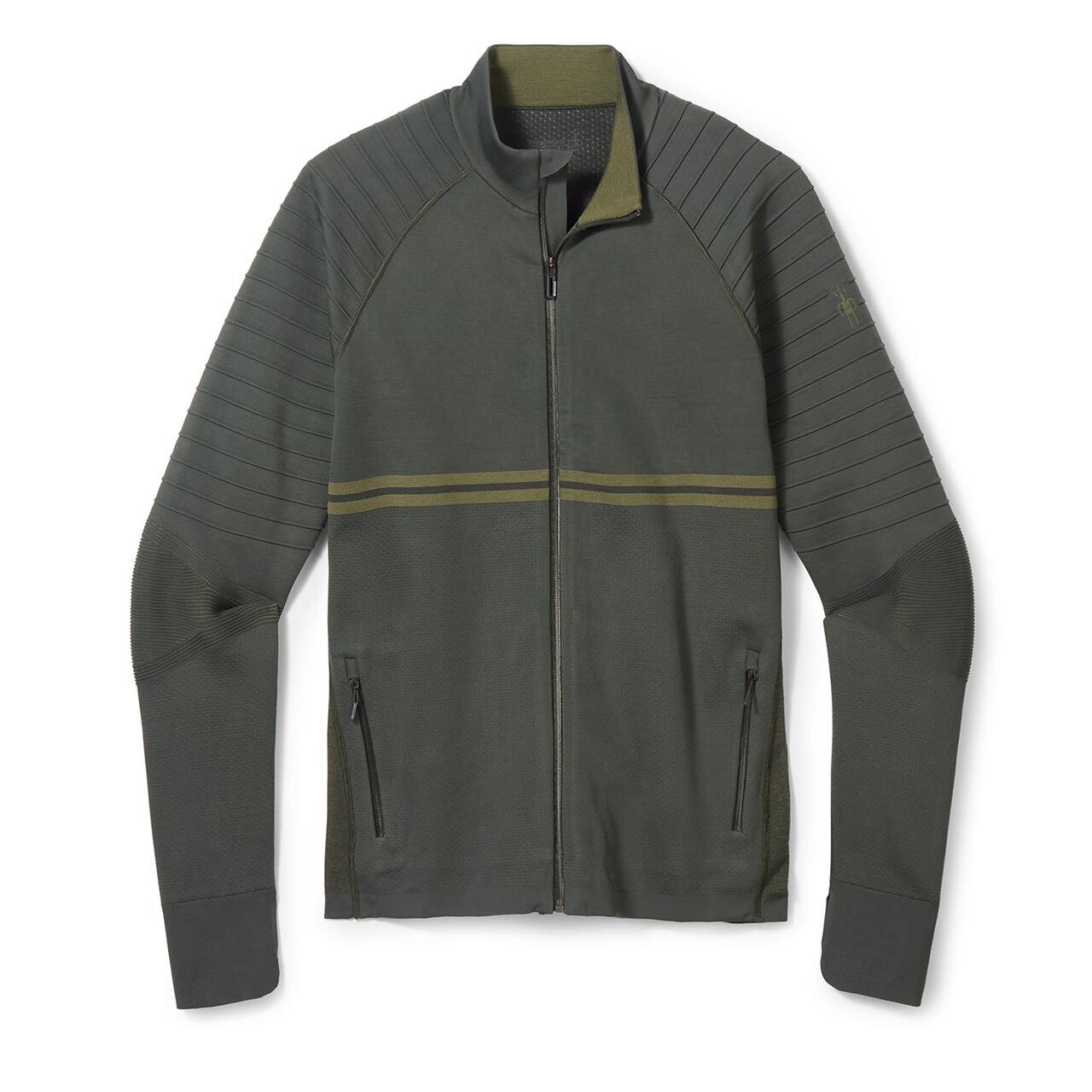 Se Smartwool Mens Intraknit Merino Tech Full Zip (Grøn (NORTH WOODS) Small) hos Friluftsland.dk