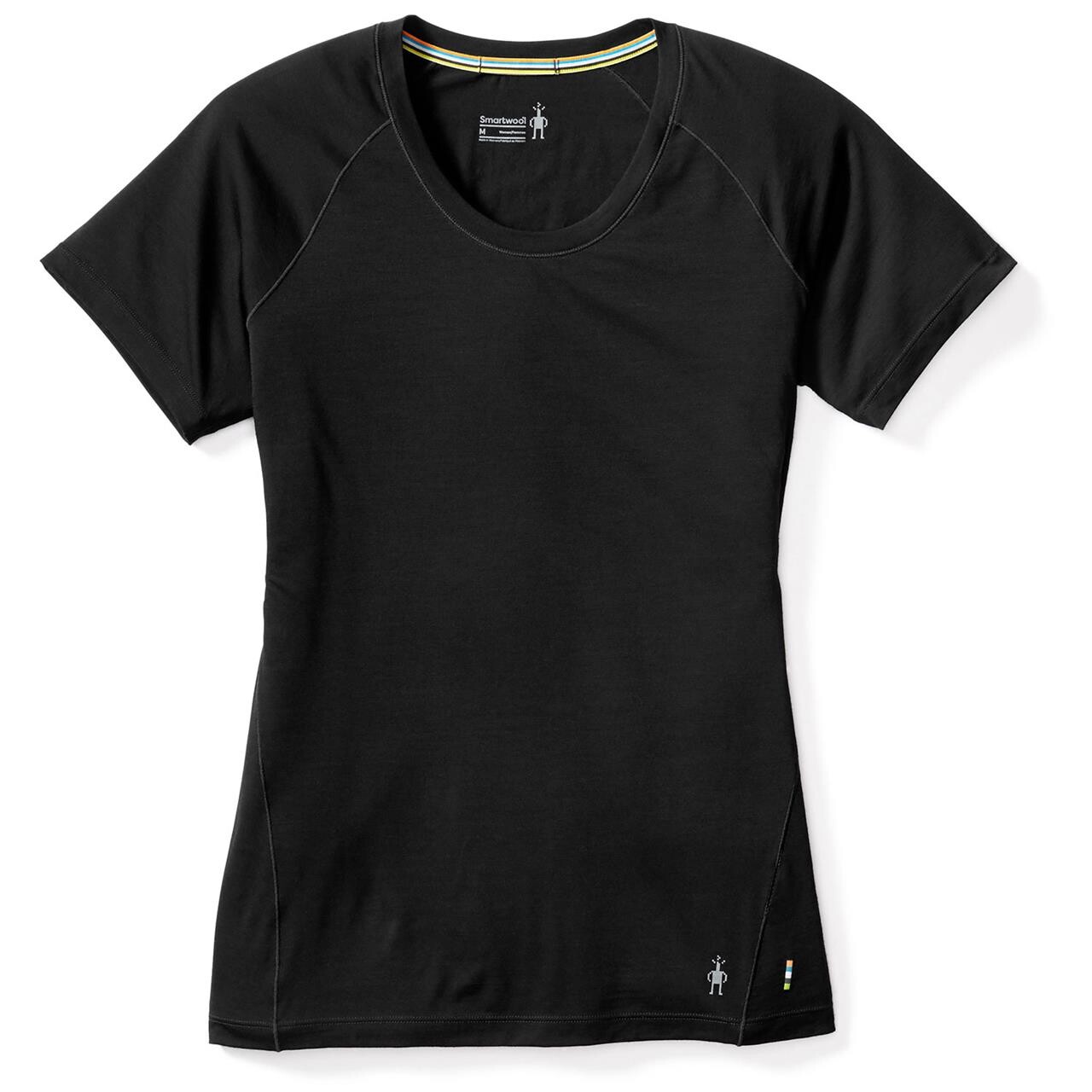 Se Smartwool Womens Merino Short Sleeve Tee 2022 model (Sort (BLACK) X-large) hos Friluftsland.dk