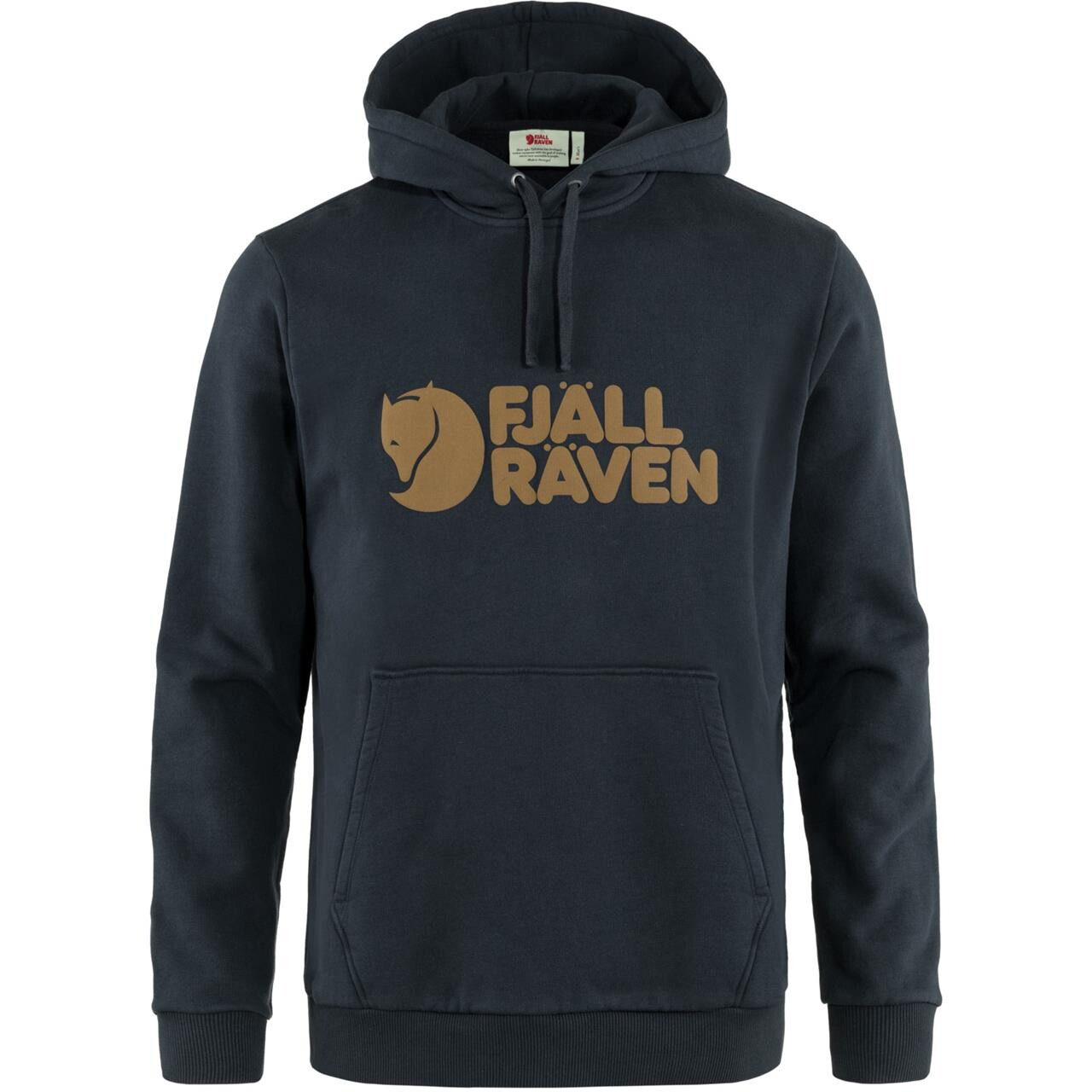 Fjällräven Mens Fjällräven Logo Hoodie (Blå (DARK NAVY/555) X-small)