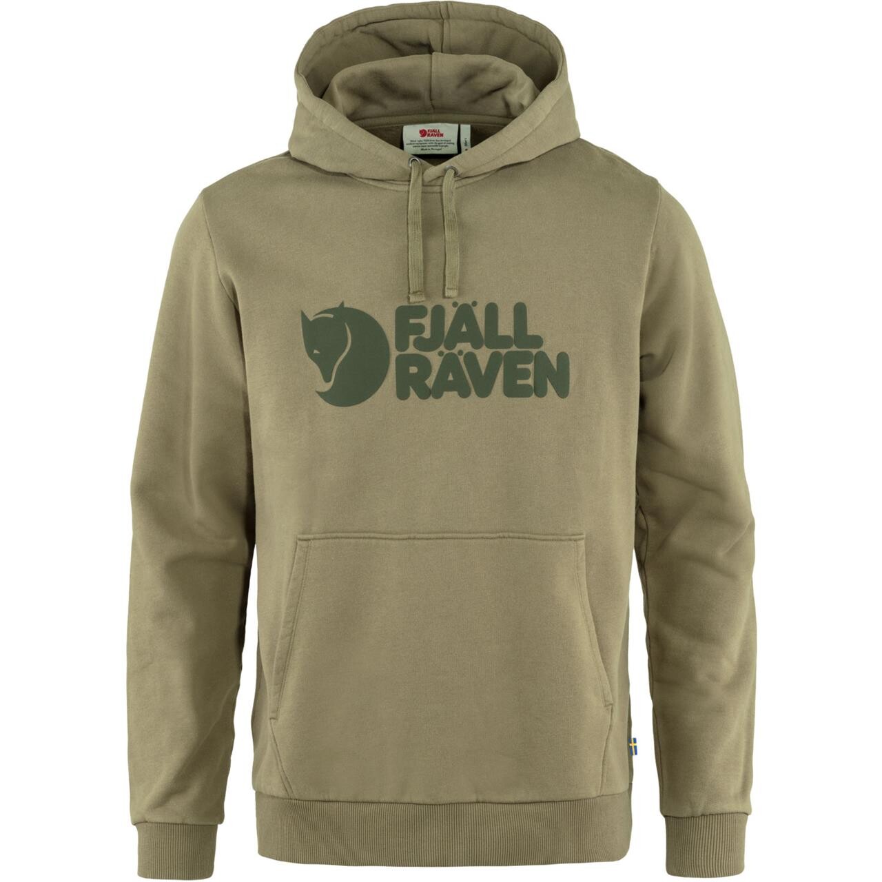 Fjällräven Mens Fjällräven Logo Hoodie (Beige (LIGHT OLIVE/622) X-small)