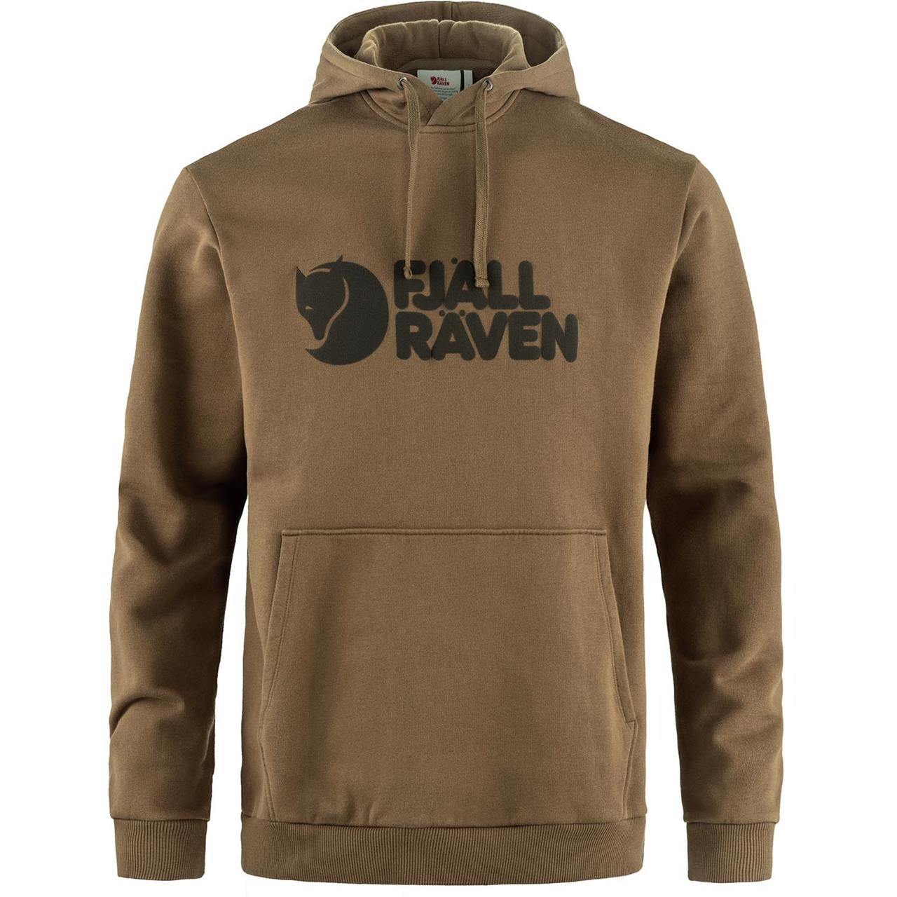 Fjallraven Mens Fjallraven Logo Hoodie Brun Wood Brown 265