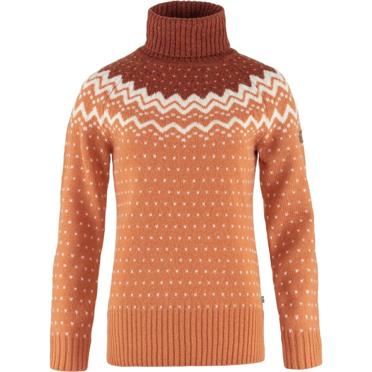 Fjällräven Womens Övik Knit Roller Neck (Brun (DESERT BRN-AUTUMN LEAF/242-215) Small)