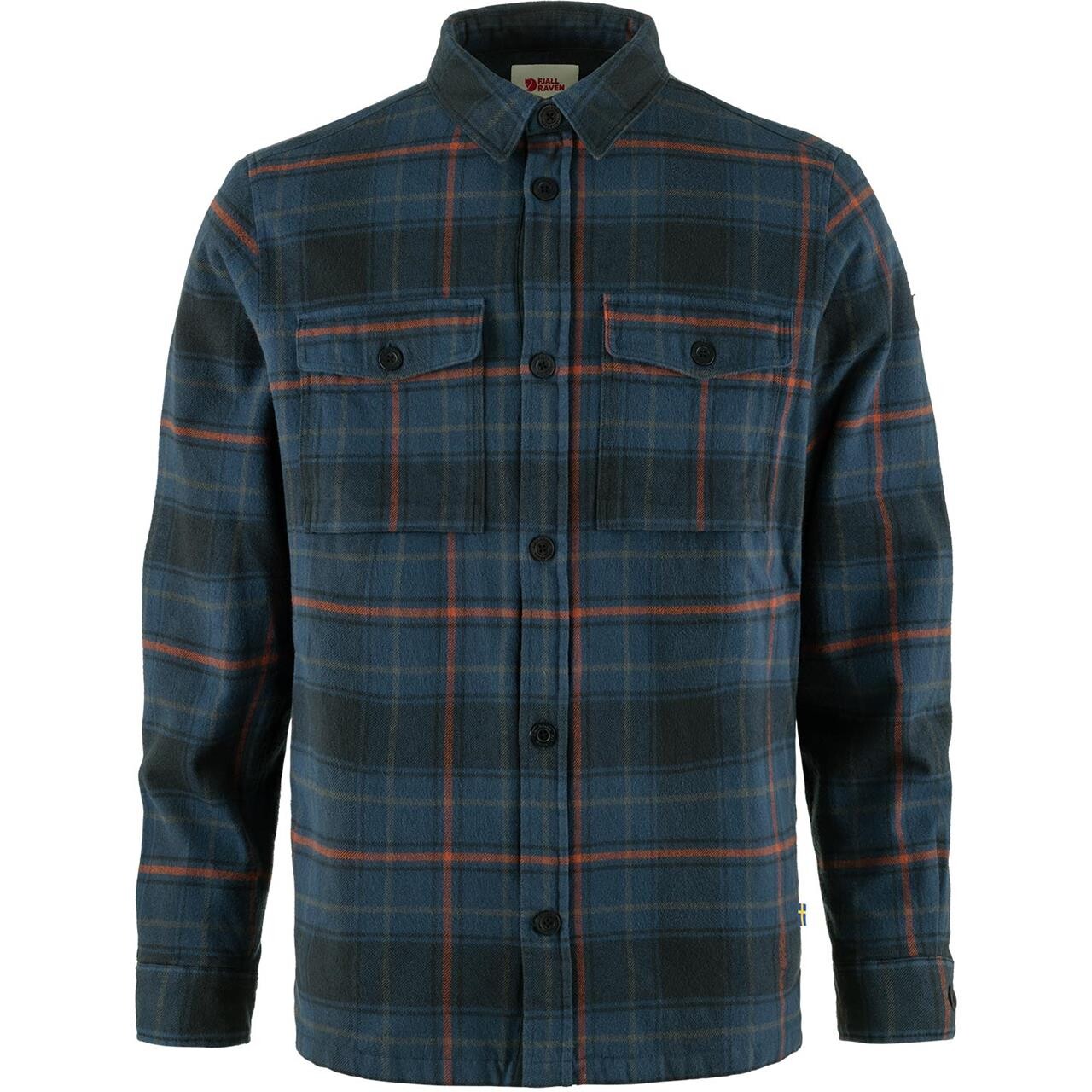 Fjallraven Mens Övik Lite Padded Shirt Blå Dark Navy Indigo Blue 555 534