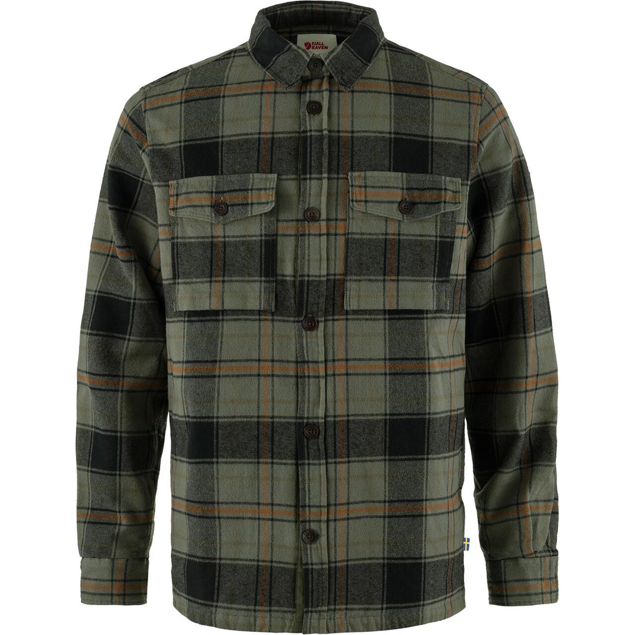Fjallraven Mens Övik Lite Padded Shirt Grøn Deep Forest Black 662 550