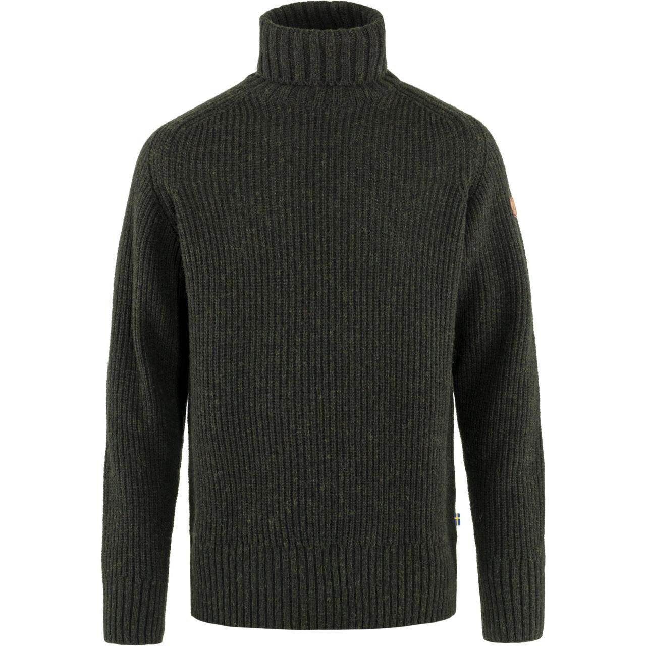 12: Fjällräven Mens Övik Roller Neck Sweater (Grøn (DARK OLIVE/633) Medium)