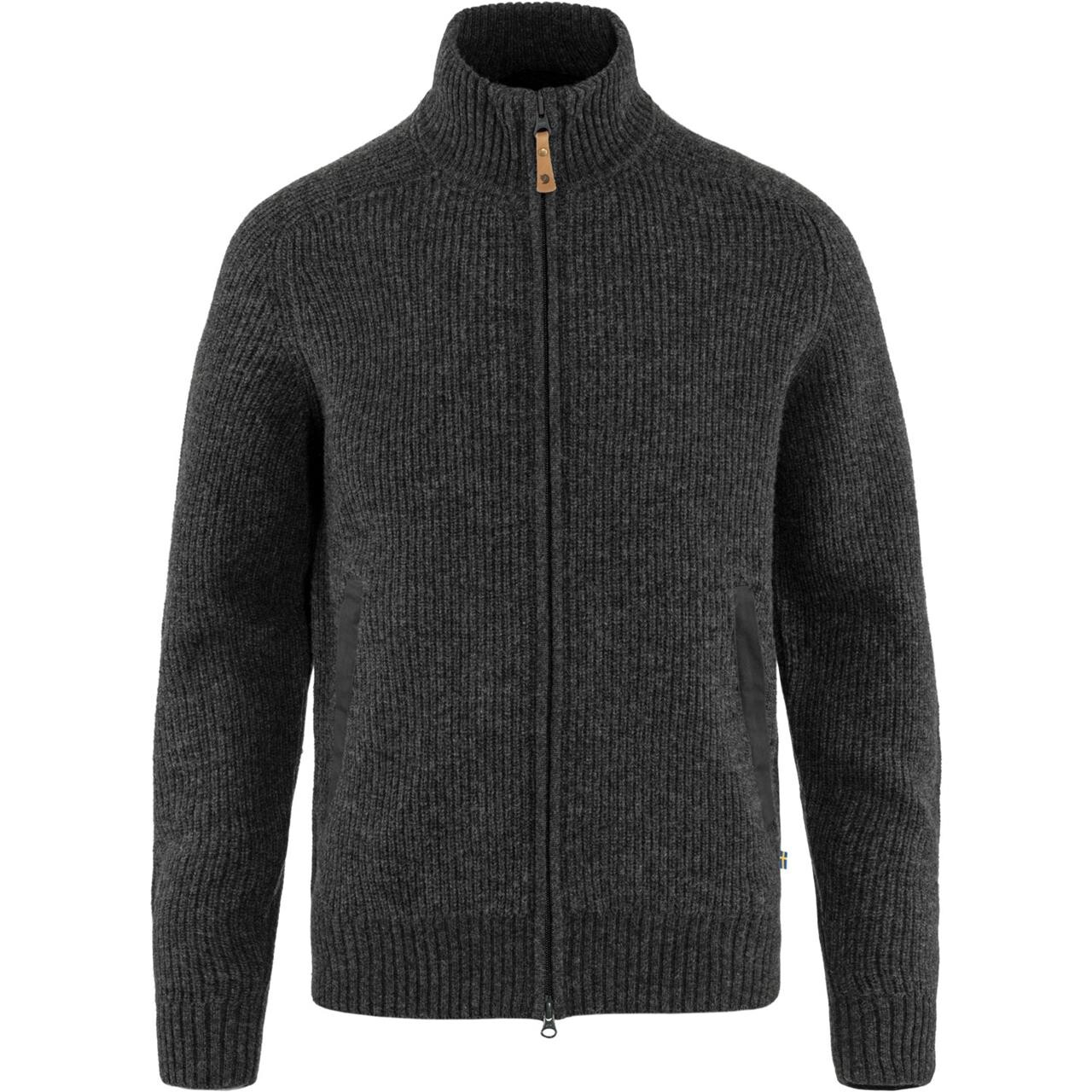 Fjällräven Mens Övik Zip Cardigan Knit (Grå (DARK GREY/030) X-small)