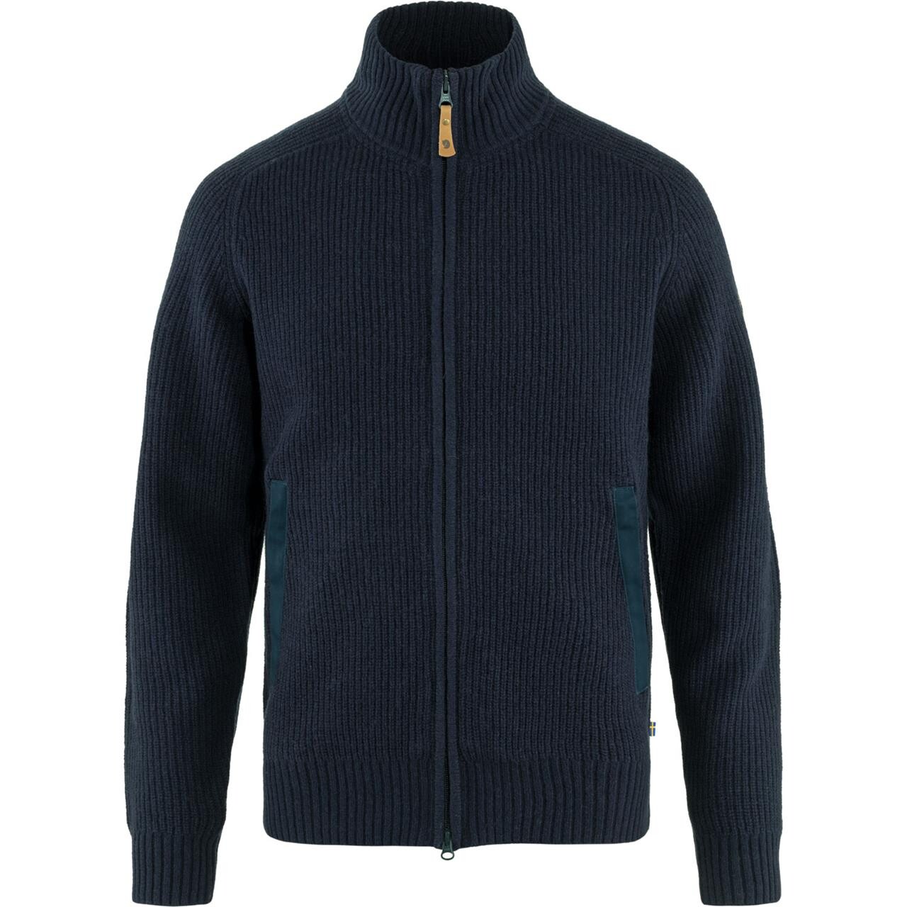 Fjällräven Mens Övik Zip Cardigan Knit (Blå (DARK NAVY/555) X-large)