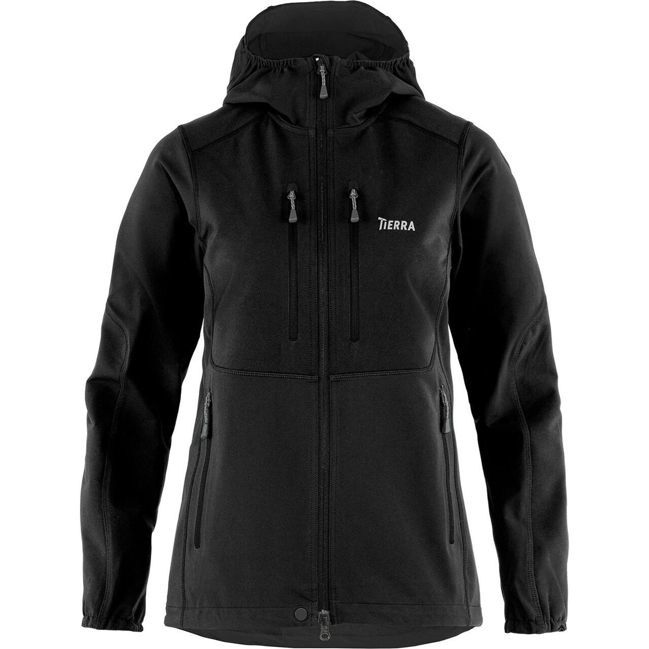 Se Tierra Womens Ace Hood Jacket Gen.2 (Sort (BLACK) Large) hos Friluftsland.dk