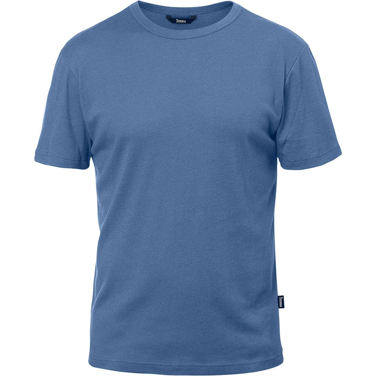 Tierra Mens Lano Solid Tee Blå Indigo