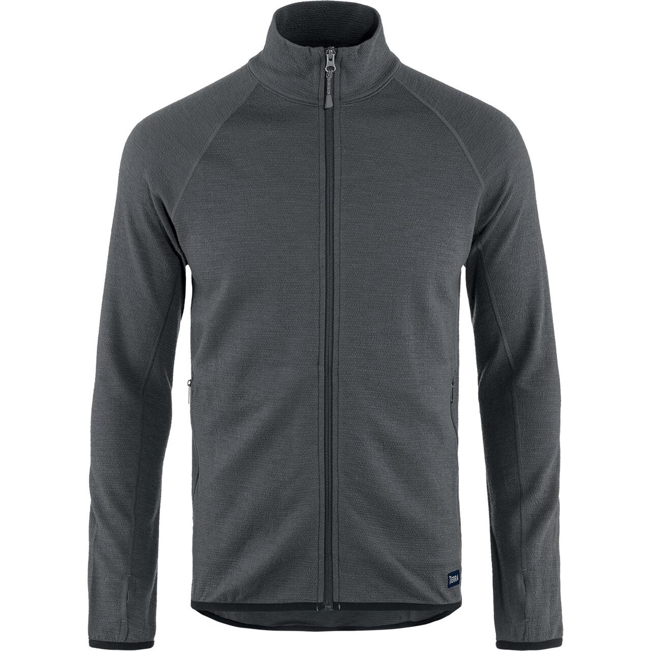 Se Tierra Mens Midlana 340 Merino Full Zip (Grå (GRAPHITE) Medium) hos Friluftsland.dk