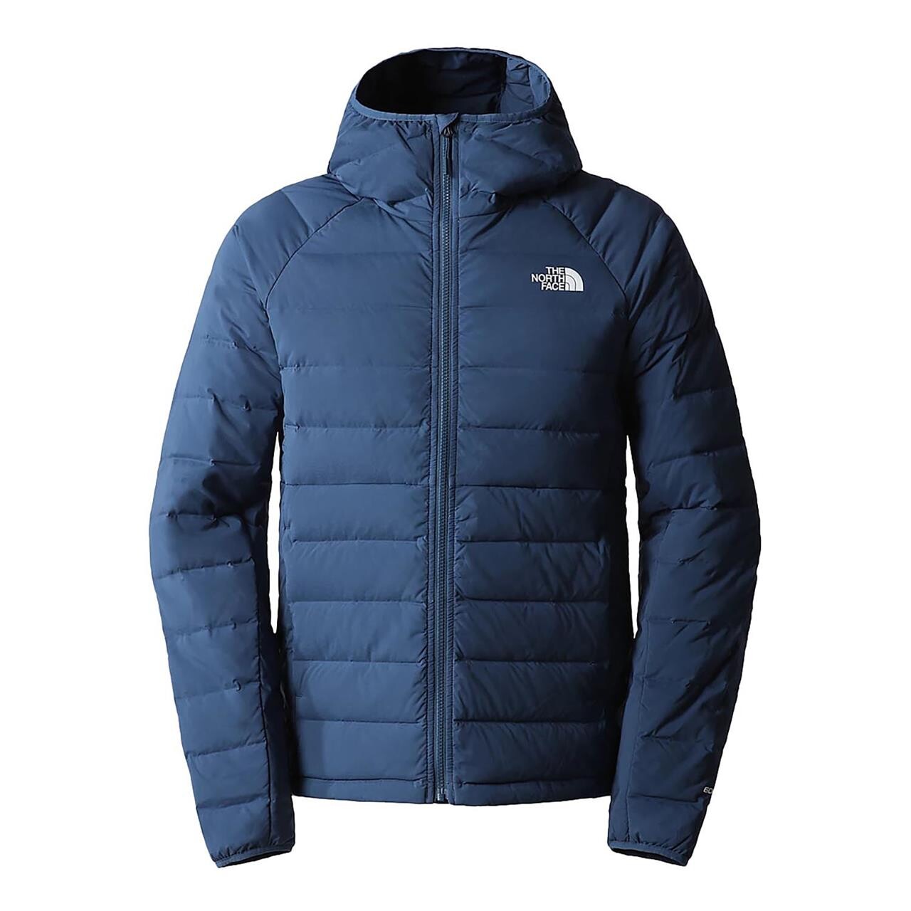 Se The North Face Mens Belleview Stretch Down Hoodie (Blå (SHADY BLUE) Small) hos Friluftsland.dk