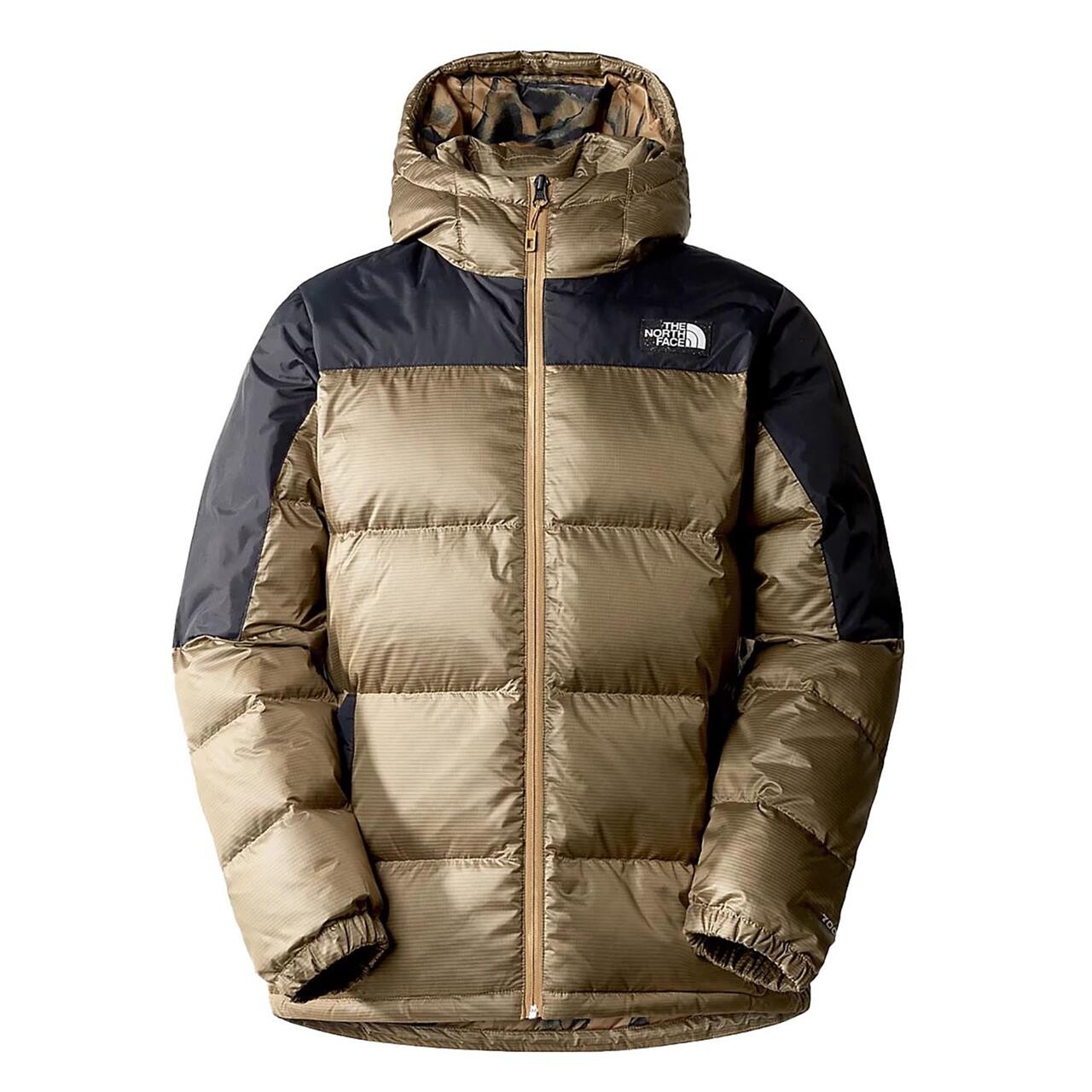 The North Face Mens Diablo Recycled Down Hoodie (Beige (ALMOND BUTTER/TNF BLACK) Large)