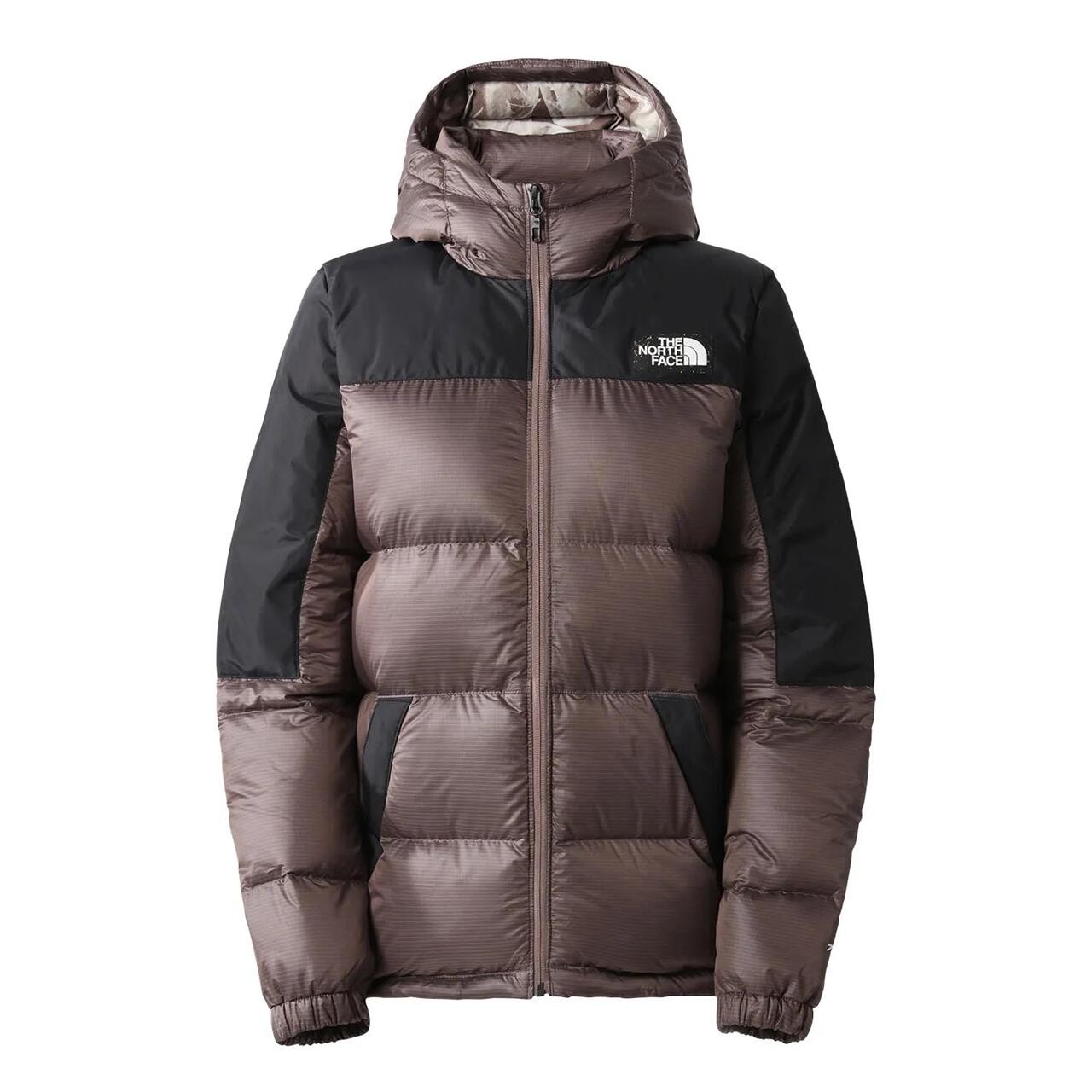 Se The North Face Womens Diablo Recycled Down Hoodie (Beige (DEEP TAUPE/TNF BLACK) Large) hos Friluftsland.dk