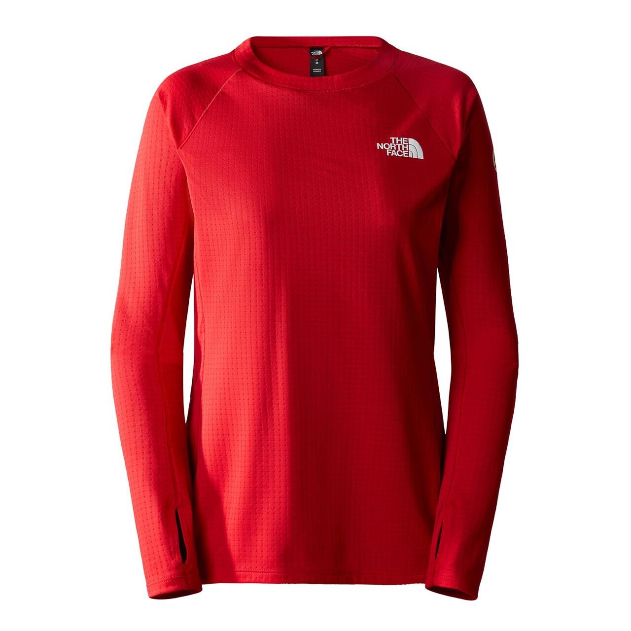 Se The North Face Womens Summit Pro 120 Crew (Rød (TNF RED) Medium) hos Friluftsland.dk